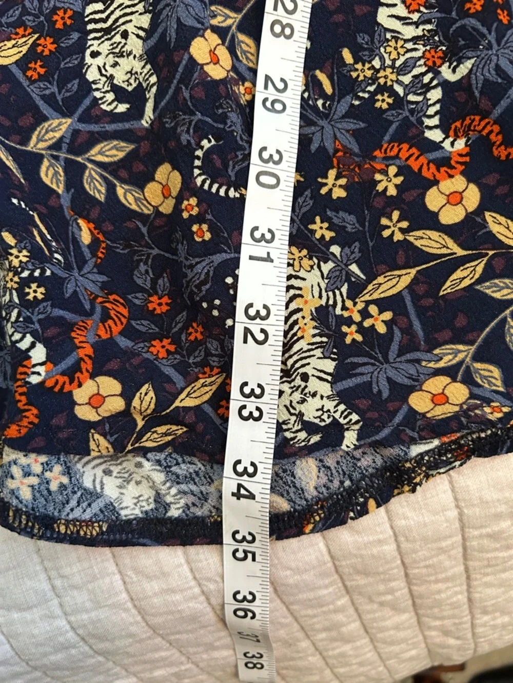 NWT urban outfitters novelty floral tiger animal printed midi flowy skirt S - Picture 10 of 11